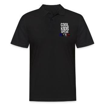 French language Cool Kids Speak French Gift France - Men's Polo Shirt - black - Front - Kai (181cm)