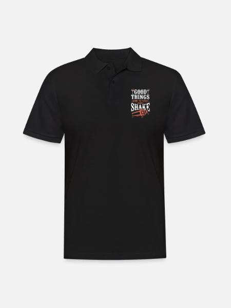 Bartender Mixologist Good Things - Men's Polo Shirt - black