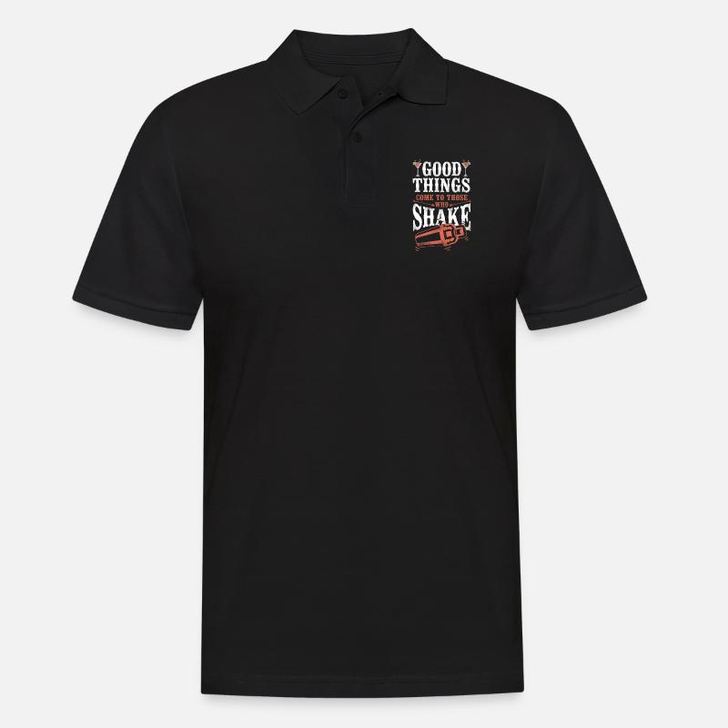 Bartender Mixologist Good Things - Männer Poloshirt - Schwarz