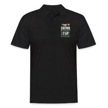 Bartender Mixologist Drink - Männer Poloshirt - Schwarz - Vorne - Kai (181cm)