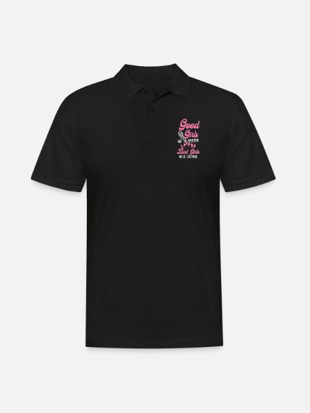 Bartender Mixologist Good Girls Go - Men's Polo Shirt - black
