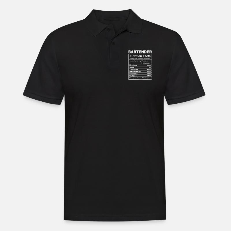 Bartender Mixologist Bartender - Männer Poloshirt - Schwarz