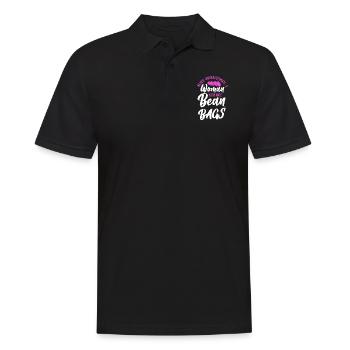 Joueur de sac de haricots de l’équipe Cornhole - Polo Homme - noir - Devant - Kai (181cm)