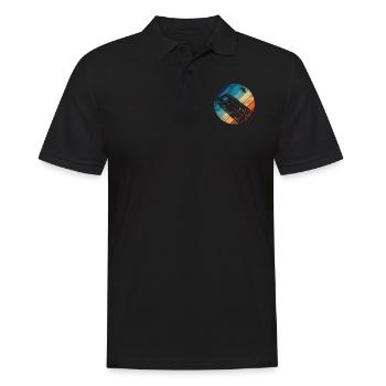 Cornhole Team Bean Bag Player - Männer Poloshirt - Schwarz - Vorne - Kai (181cm)