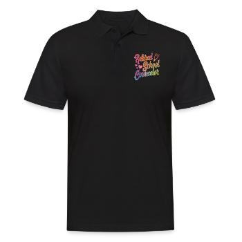 School Counselor Retired - Männer Poloshirt - Schwarz - Vorne - Kai (181cm)