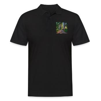 Randonnée en forêt - Polo Homme - noir - Devant - Kai (181cm)