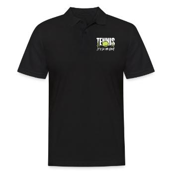 Drôle de joueur de tennis Raquette Tennis - Polo Homme - noir - Devant - Kai (181cm)