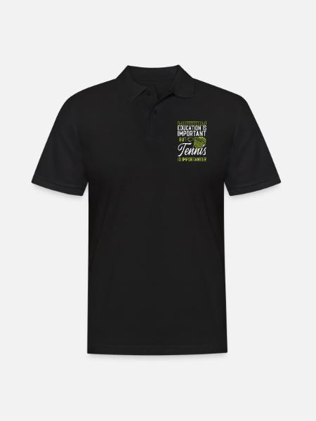 Funny Tennis Player Racket - Men's Polo Shirt - black