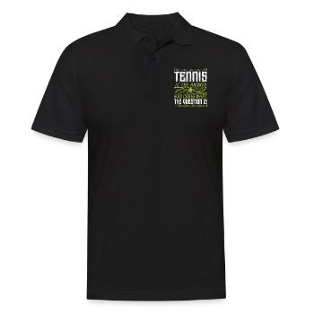 Drôle de joueur de tennis Raquette Tennis - Polo Homme - noir - Devant - Kai (181cm)