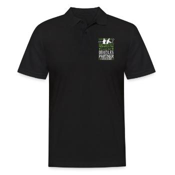 Funny Tennis Player Racket Husband - Men's Polo Shirt - black - Front - Kai (181cm)