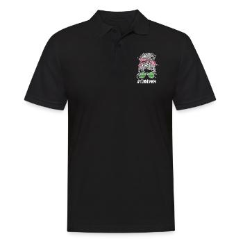 Raquette de joueur de tennis drôle - Polo Homme - noir - Devant - Kai (181cm)
