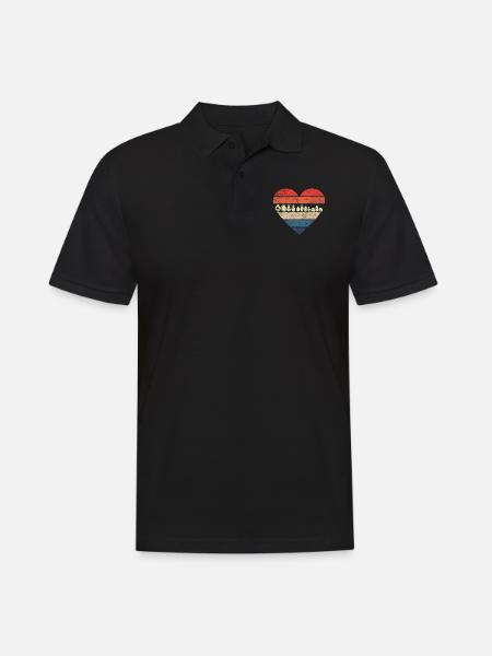 Pottery Ceramics Artist Heart - Men's Polo Shirt - black