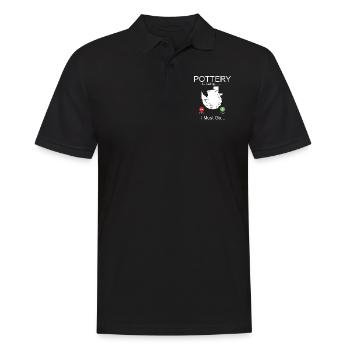 Pottery Ceramics Artist Phone - Men's Polo Shirt - black - Front - Kai (181cm)