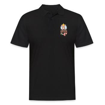 Anniversaire de la loutre Cette petite loutre - Polo Homme - noir - Devant - Kai (181cm)