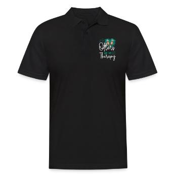 Otter Otters Are My Therapy - Men's Polo Shirt - black - Front - Kai (181cm)