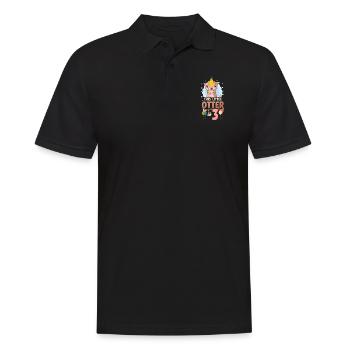 Anniversaire de la loutre Cette petite loutre - Polo Homme - noir - Devant - Kai (181cm)