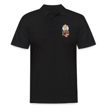 Anniversaire de la loutre Cette petite loutre - Polo Homme - noir - Devant - Kai (181cm)