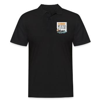 Loutre désolée Une loutre a mangé mon - Polo Homme - noir - Devant - Kai (181cm)
