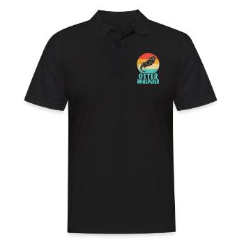 Otter Retro Vintage Otter - Men's Polo Shirt - black - Front - Kai (181cm)