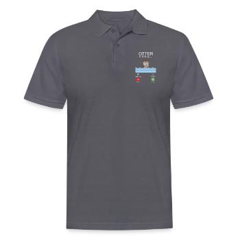 Otter Phone Display Otter Is - Men's Polo Shirt - charcoal grey - Front - Nico (186cm)