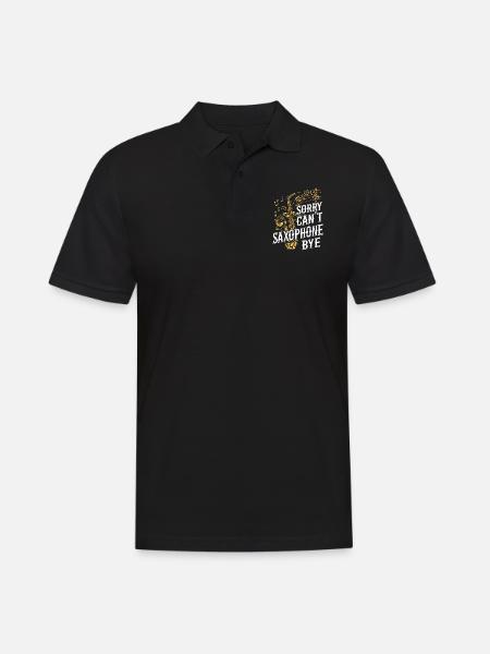 Saxophones: Sorry. Cant. Saxophones - Men's Polo Shirt - black