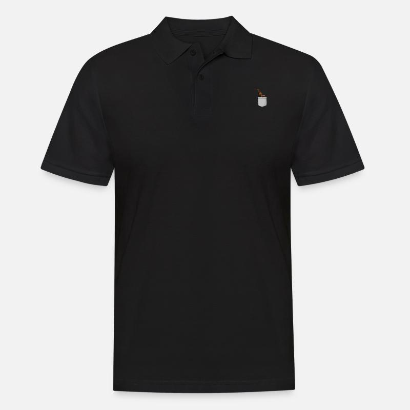 Saxophone Pocket - Männer Poloshirt - Schwarz