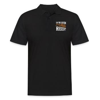 Saxophone Pun Can You Even Reed? - Men's Polo Shirt - black - Front - Kai (181cm)