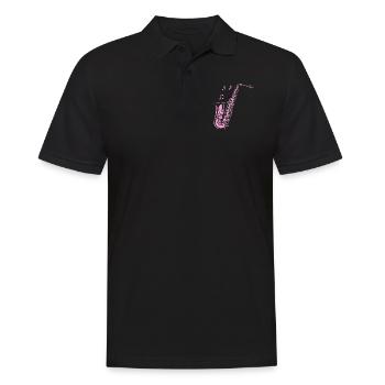 Saxophone Diamonds - Männer Poloshirt - Schwarz - Vorne - Kai (181cm)