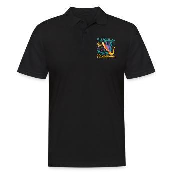 Saxophones que je préfère jouer - Polo Homme - noir - Devant - Kai (181cm)