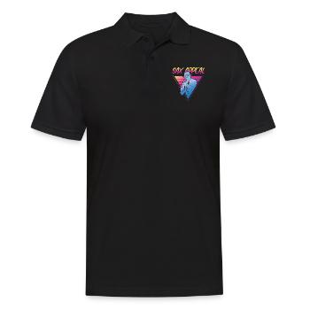 Saxophone Retro Vintage Sax Appeal - Männer Poloshirt - Schwarz - Vorne - Kai (181cm)