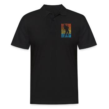 Saxophone Retro Vintage Saxophone - Männer Poloshirt - Schwarz - Vorne - Kai (181cm)