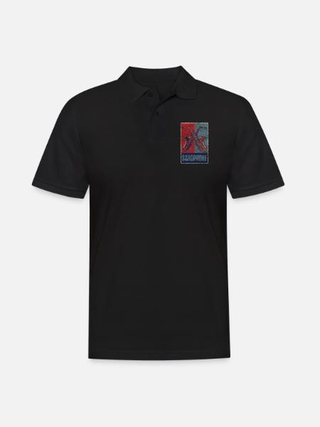 Saxophones Saxophones rétro vintage - Polo Homme - noir
