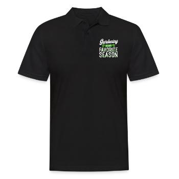 Plant Lover Gardening Gardening Is - Männer Poloshirt - Schwarz - Vorne - Kai (181cm)