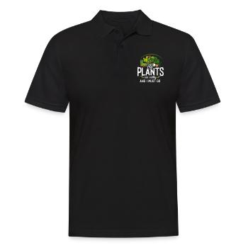 Amoureux des plantes Jardiner mes plantes - Polo Homme - noir - Devant - Kai (181cm)