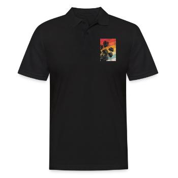 Amoureux des plantes jardinage rétro - Polo Homme - noir - Devant - Kai (181cm)
