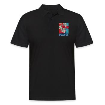 Amoureux des plantes jardinage rétro - Polo Homme - noir - Devant - Kai (181cm)