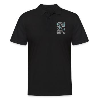 Plant Lover Gardening I Work Hard - Men's Polo Shirt - black - Front - Kai (181cm)