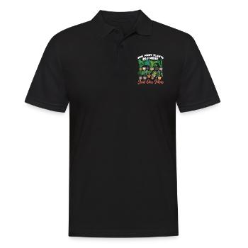 Plant Lover Gardening How Many - Men's Polo Shirt - black - Front - Kai (181cm)