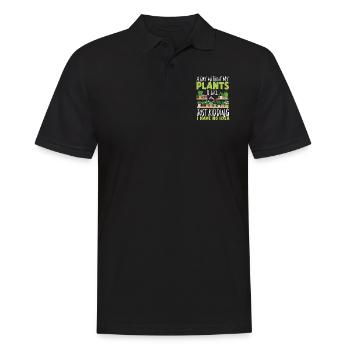 Amateur de plantes jardiner une journée - Polo Homme - noir - Devant - Kai (181cm)