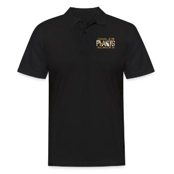 Plant Lover Gardening I Wonder If - Männer Poloshirt - Schwarz - Vorne - Kai (181cm)