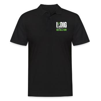 Plant Lover Gardening Pun I Dig - Männer Poloshirt - Schwarz - Vorne - Kai (181cm)