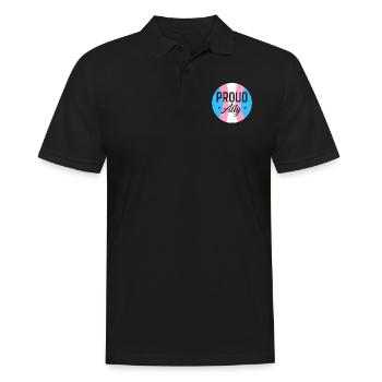 Fierté LGBT transgenre - Polo Homme - noir - Devant - Kai (181cm)