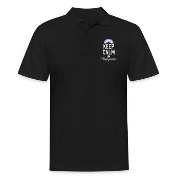 Fierté LGBT transgenre - Polo Homme - noir - Devant - Kai (181cm)