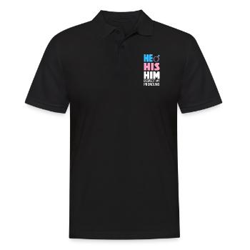 Transgender Trans LGBT Pride - Männer Poloshirt - Schwarz - Vorne - Kai (181cm)