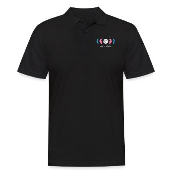 Transgender Trans LGBT Pride - Männer Poloshirt - Schwarz - Vorne - Kai (181cm)