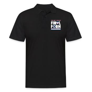 Transgender Trans LGBT Pride - Men's Polo Shirt - black - Front - Kai (181cm)