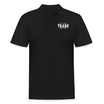 Transgender Trans LGBT Pride - Men's Polo Shirt - black - Front - Kai (181cm)