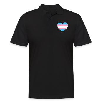 Transgender Trans LGBT Pride - Männer Poloshirt - Schwarz - Vorne - Kai (181cm)