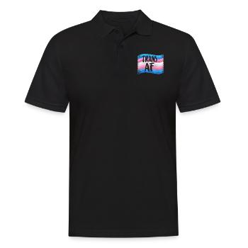 Transgender Trans LGBT Pride - Men's Polo Shirt - black - Front - Kai (181cm)