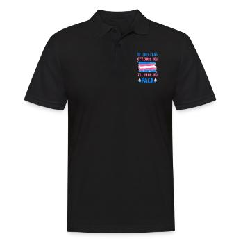Fierté LGBT transgenre - Polo Homme - noir - Devant - Kai (181cm)
